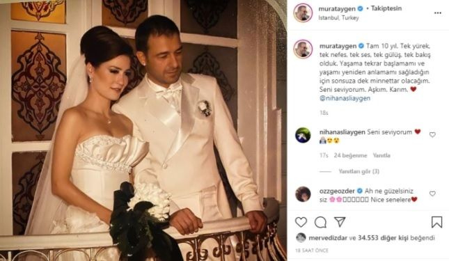 FOX TV Mucize Doktor oyuncusu Murat Aygen'den eşine romantik kutlama