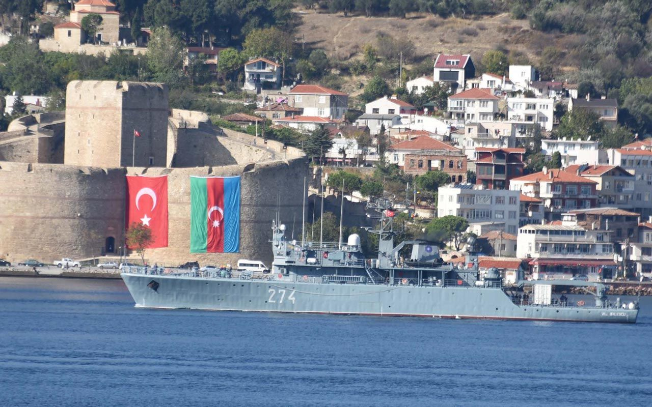 NATO grubundaki Romanya'ya ait mayın gemisi Çanakkale Boğazı'ndan geçti