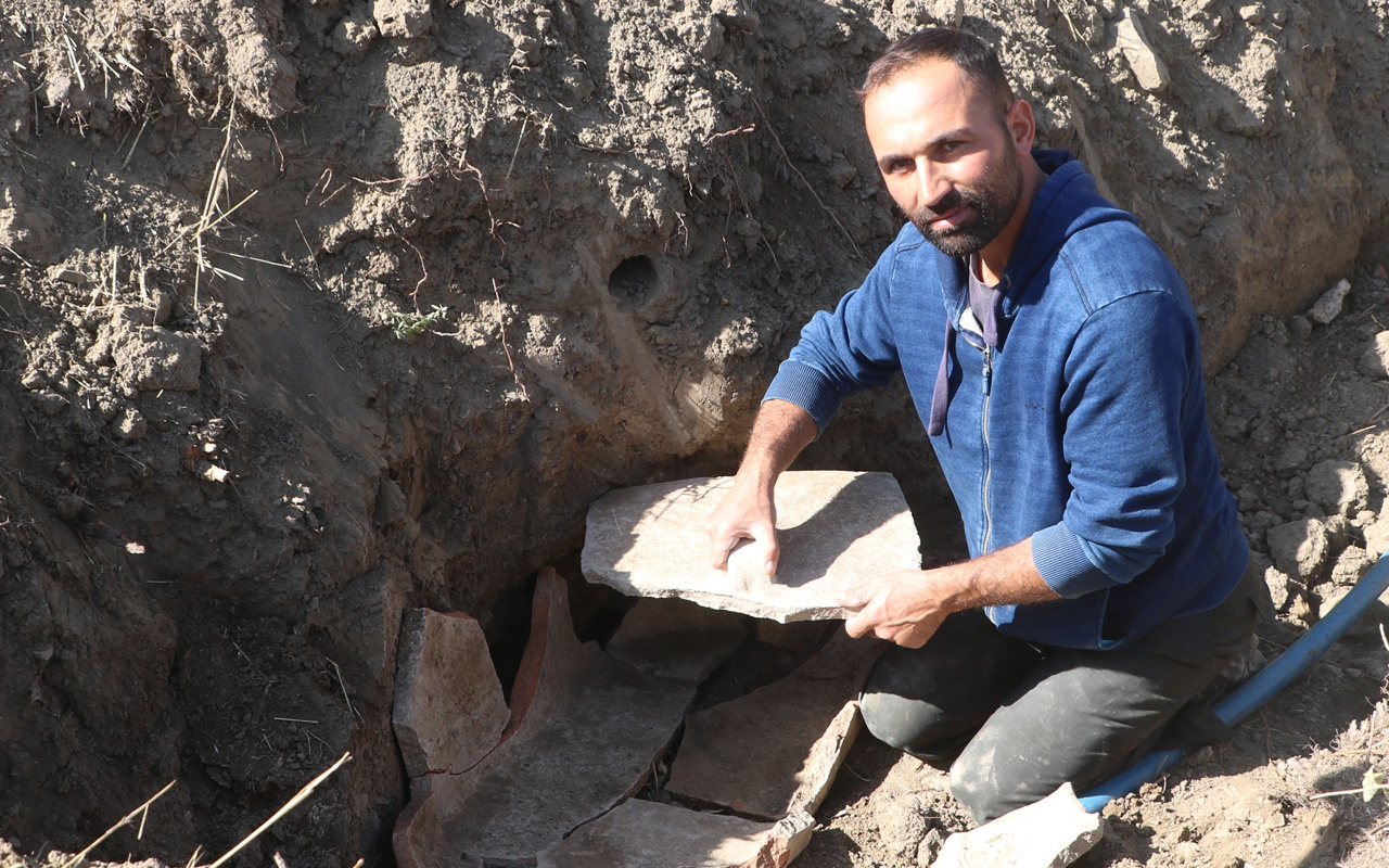 Sivas'ta lahit mezar bulduklarını sandılar! Bakın gerçek ne çıktı