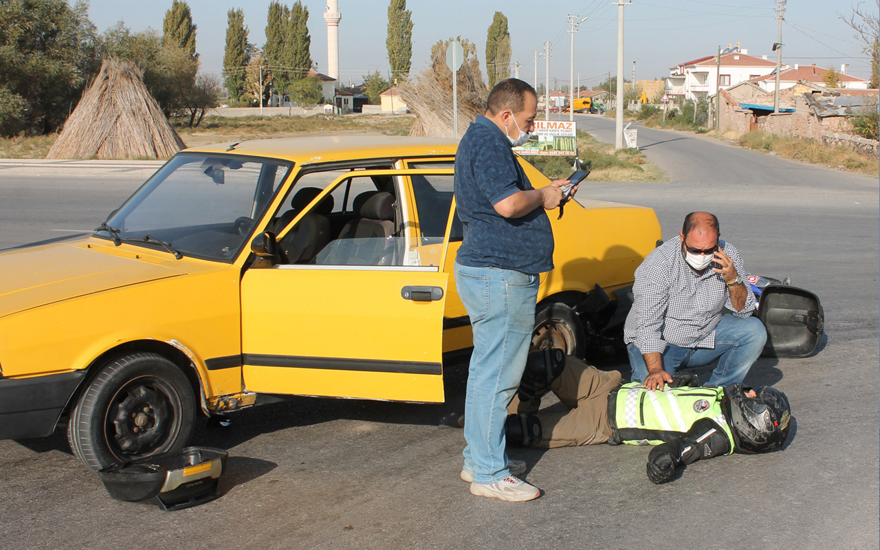 Aksaray'daki kazada sürücüler arasında ilginç diyalog: Geldin otomobilin altına girdin...