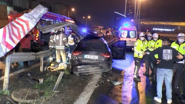 Sarıyer'de bariyerler otomobile ok gibi saplandı: 1 kişi hayatını kaybetti
