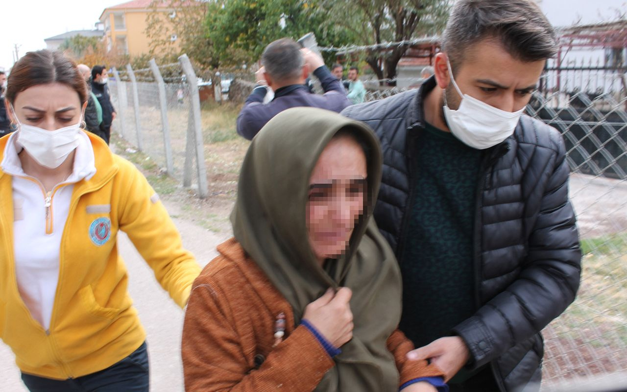 Aksaray'da annesini önce dövdü sonra boğazına bıçak dayayıp rehin aldı