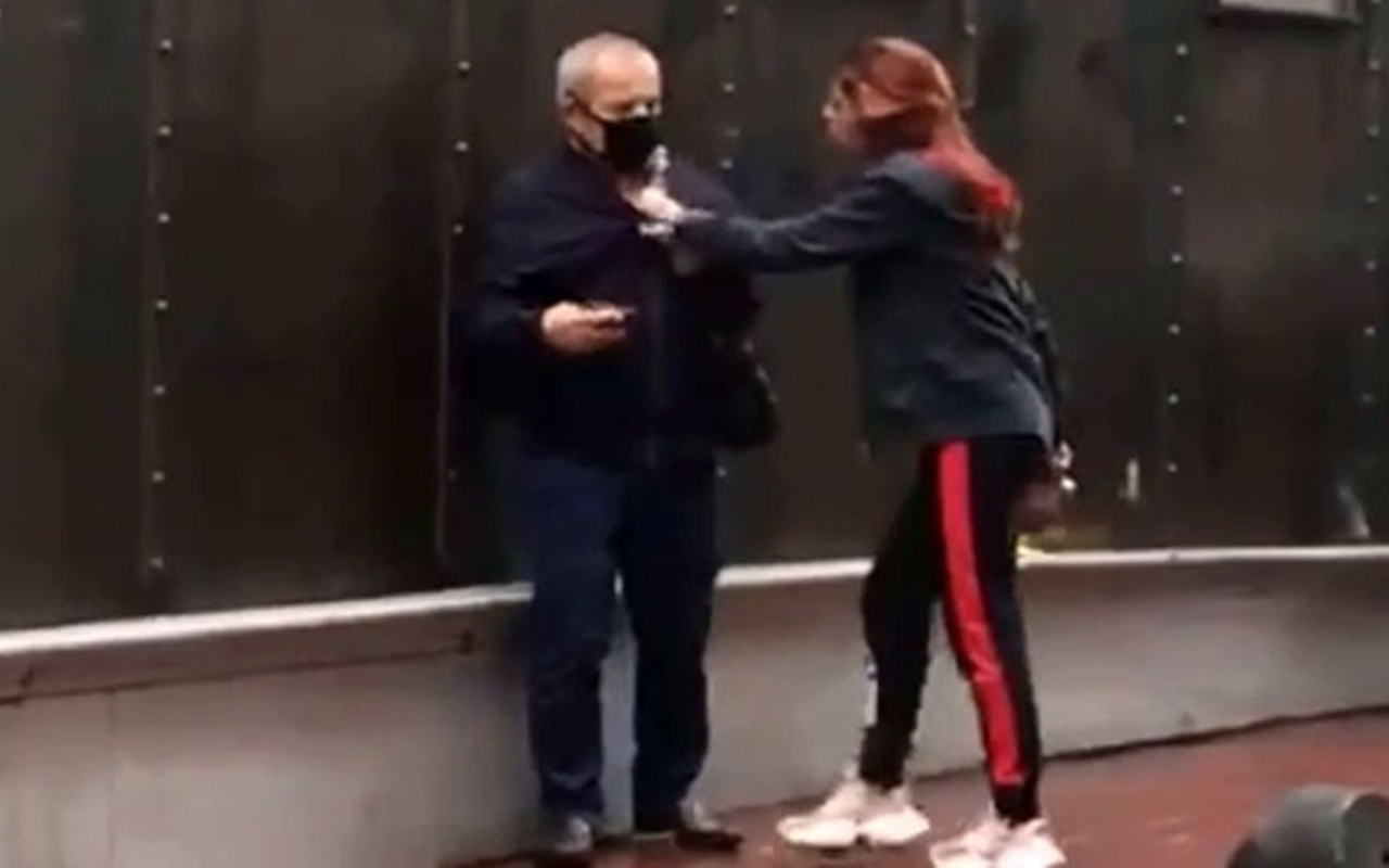 İstanbul'da kadın bir anda yakasına yapıştı! Babası yaşında adama feci şekilde saldırdı