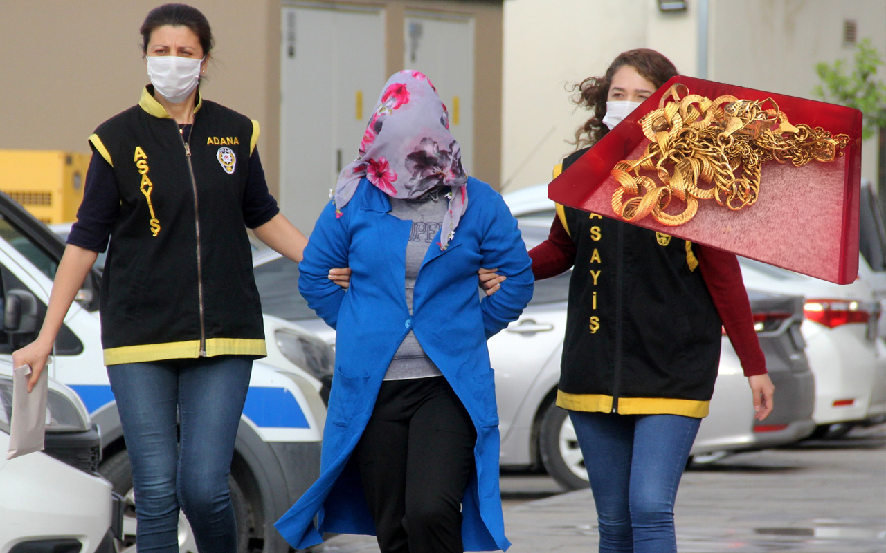 Adana'da akrabasını 'gulu gulu' diye soydu! Kocasının altınlarını sevgilisine verince...