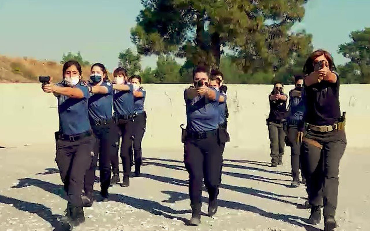 Antalya'nın kadın polisleri poligonda erkek meslektaşlarına taş çıkarttı