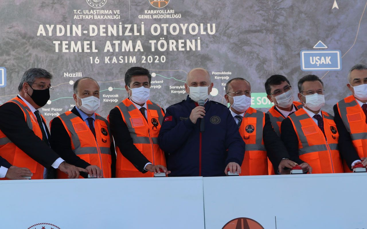 Bakan Adil Karaismailoğlu bugün temeli attı! Aydın-Denizli otoyolunda hummalı çalışma