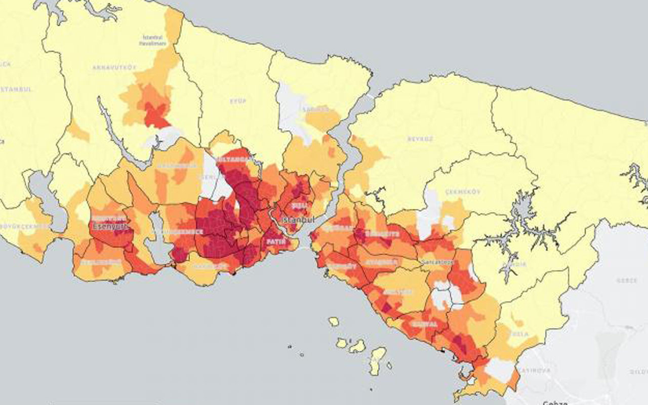 İstanbul'un koronavirüs kırılganlık haritası çıktı! İşte en riskli bölgeler