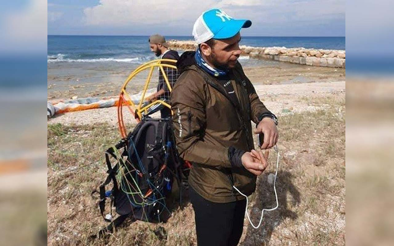 Rüzgara kapılan Türk paraşütçü Lübnan sahiline iniş yaptı