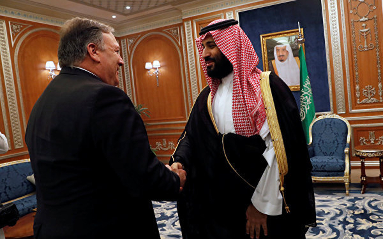 Suudi Arabistan Veliaht Prensi Selman ile ABD Dışişleri Bakanı Pompeo bir araya geldi