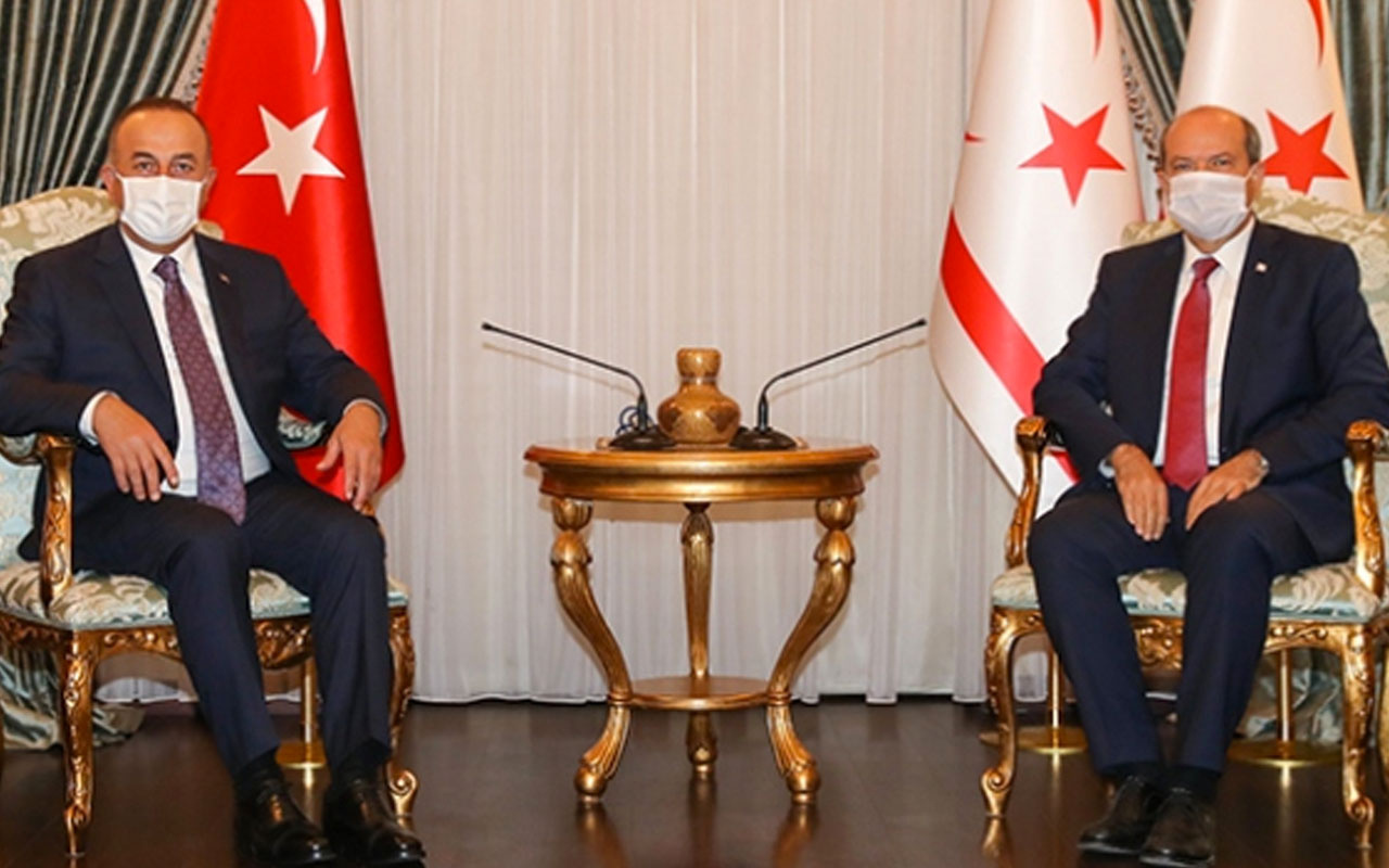 Mevlüt Çavuşoğlu, KKTC Cumhurbaşkanı Ersin Tatar'la görüştü