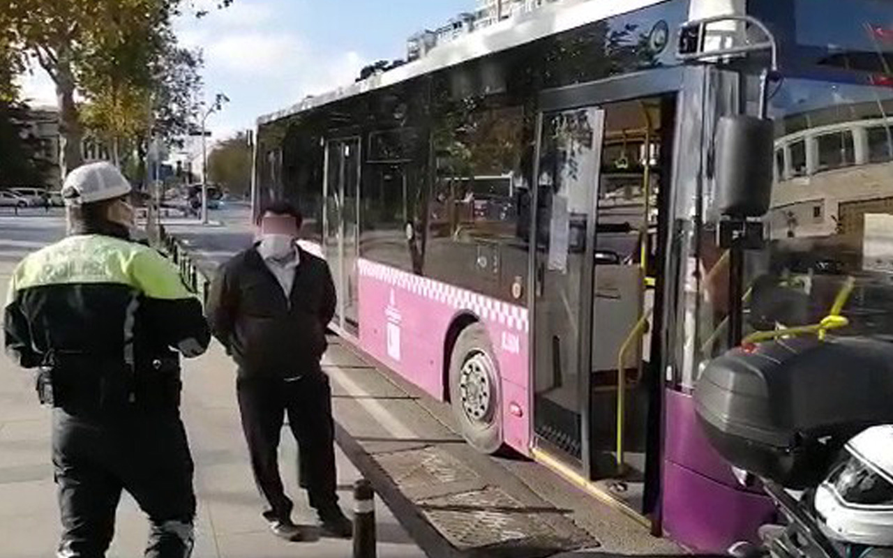 Beşiktaş’ta koronalı otobüs şoförü direksiyon başında yakalandı