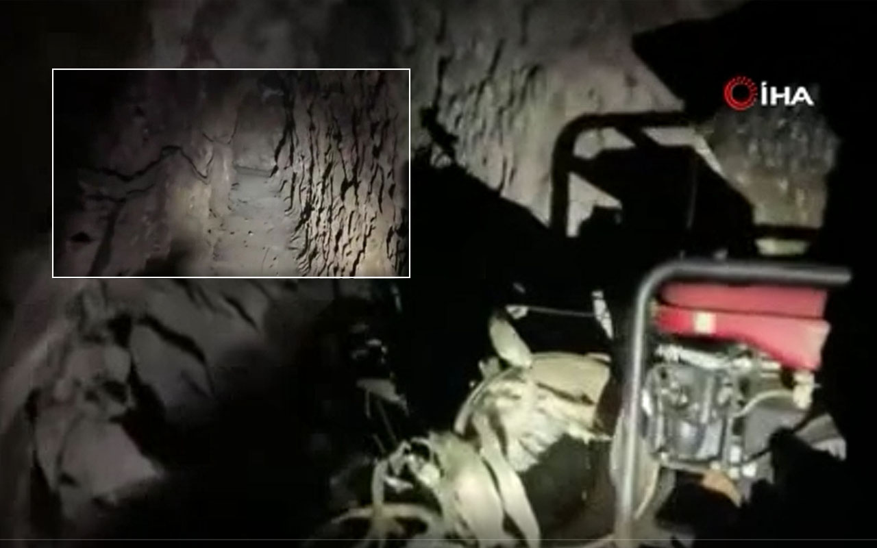 Irak'ta terör örgütü PKK'nın karargâh mağarası tespit edildi MSB paylaştı