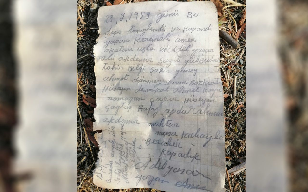 Burdur'da köylüler atalarının bıraktığı notu buldu bu bilgiyi yazmışlar