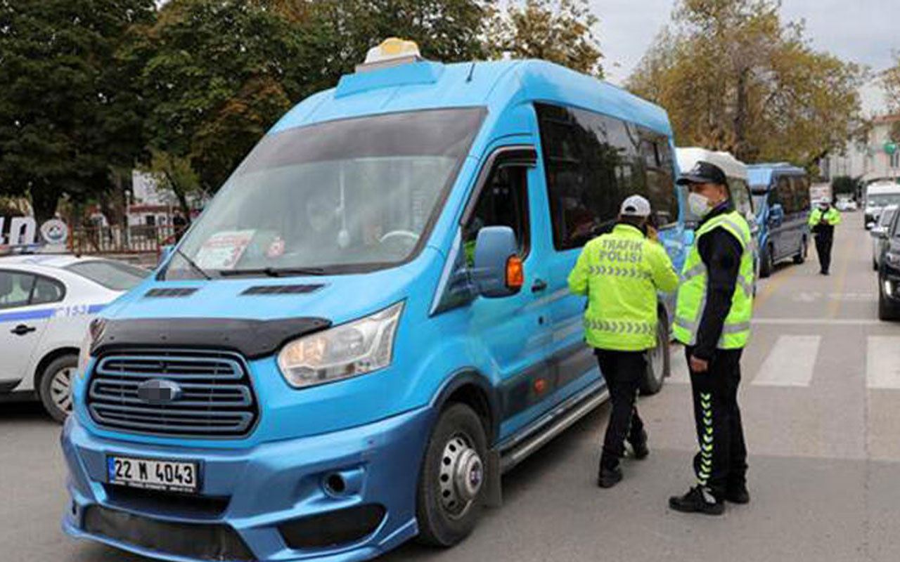 Edirne'de denetim! Minibüs sürücüleri "65 yaş üstü ve 20 yaş altı" için uyarıldı