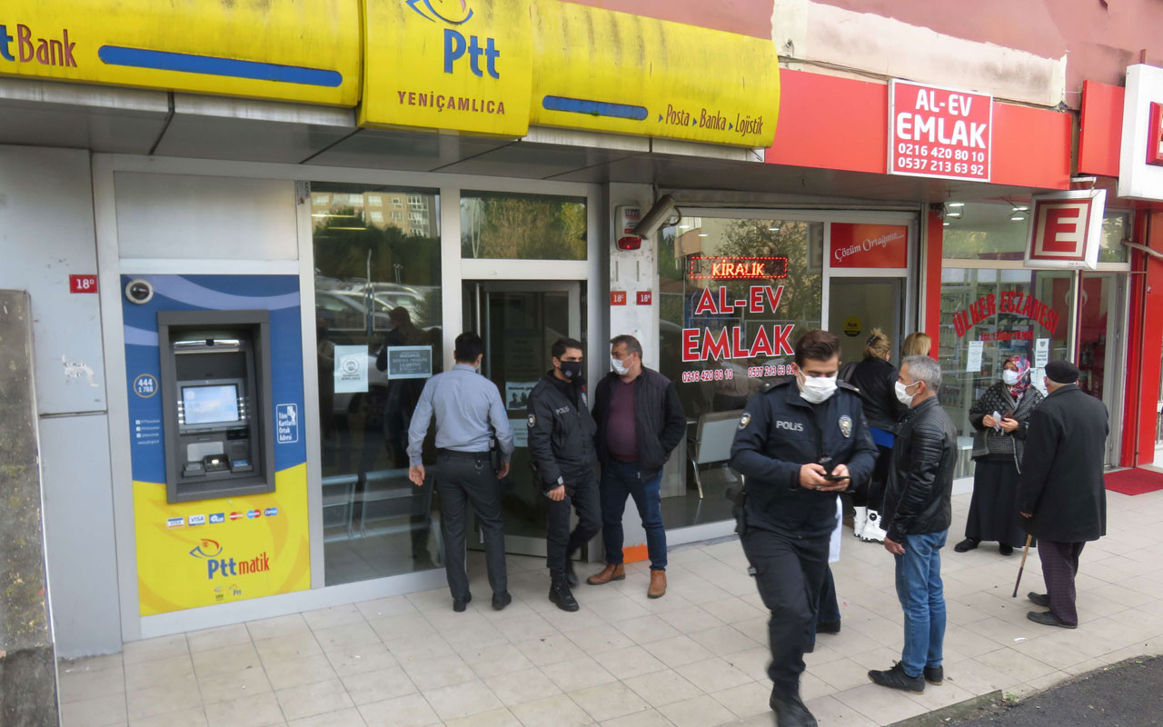 Ataşehir'de PTT'de silahlı soyguncu 'pişman oldum' diyerek polise teslim oldu