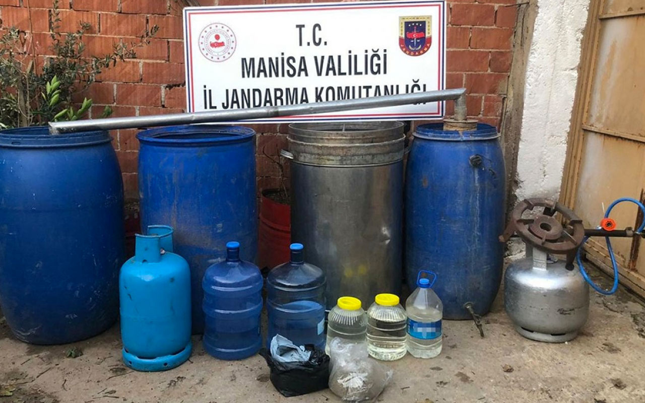 Manisa'da 425 litre sahte içki ele geçirildi 1 kişi gözaltına alındı