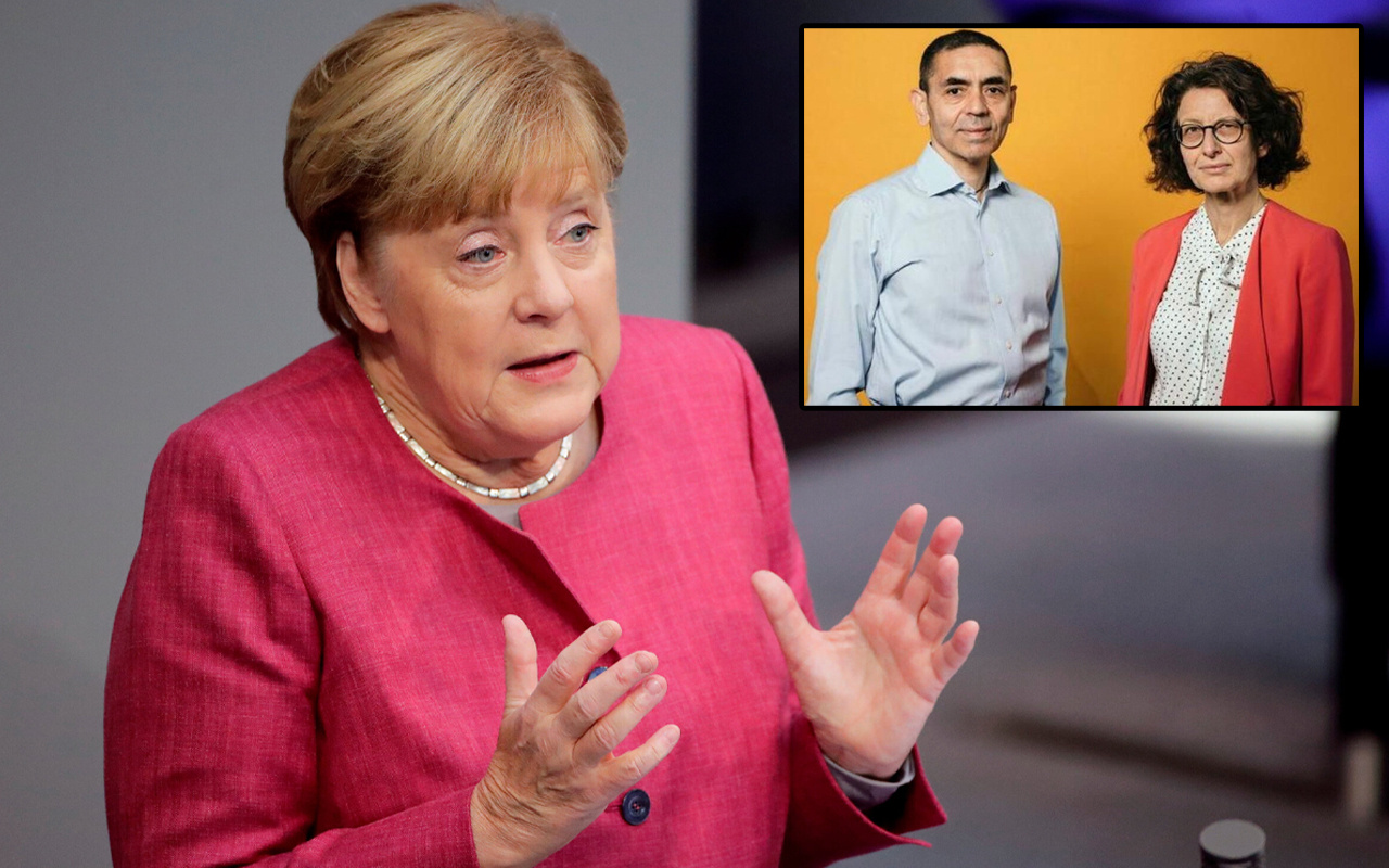 Merkel'den Özlem Türeci ve Uğur Şahin'e övgü dolu sözler! Bakın ne dedi