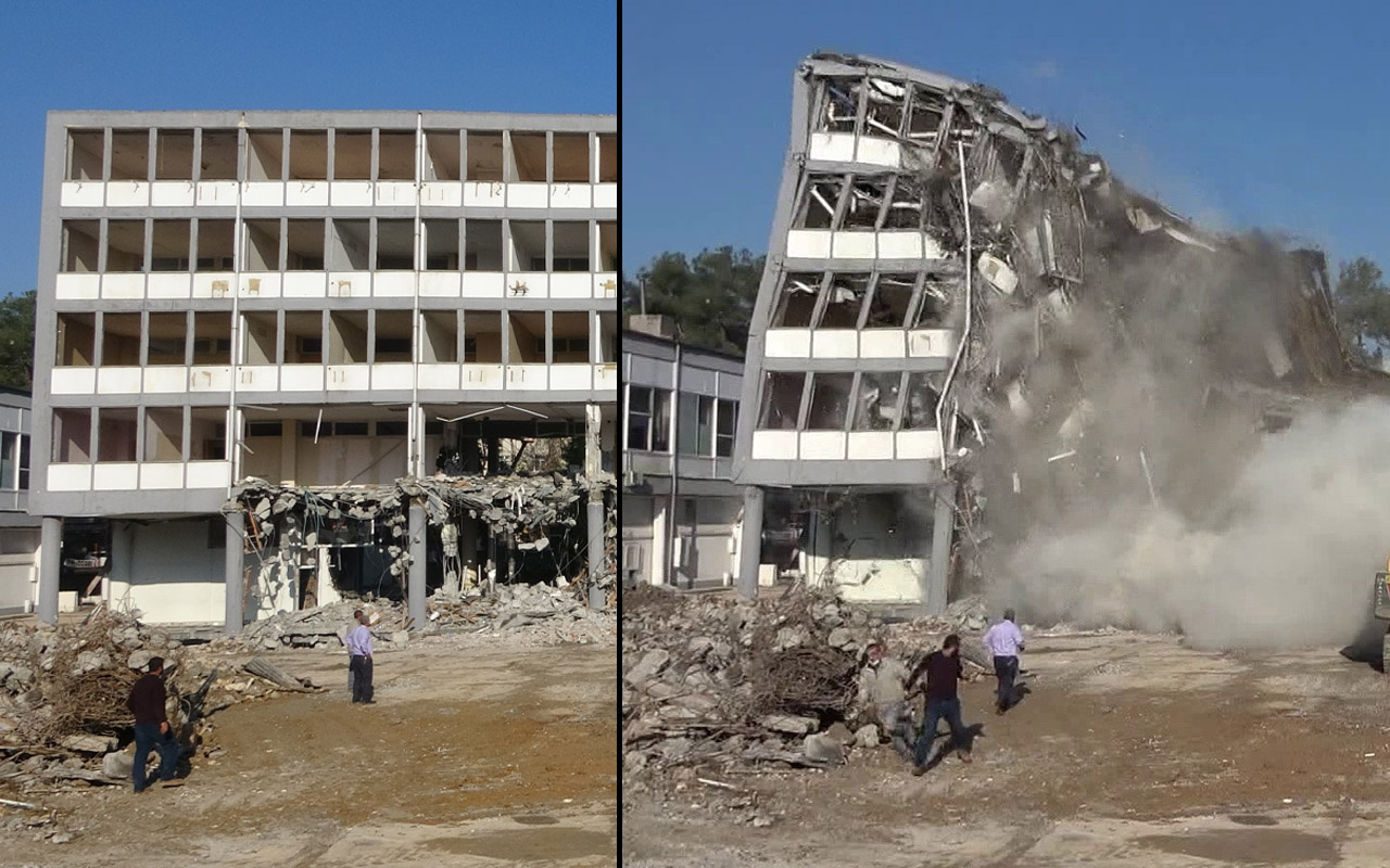 Adıyaman'da saniyeler içerinde valilik binası yerle bir oldu! İşte o anlar