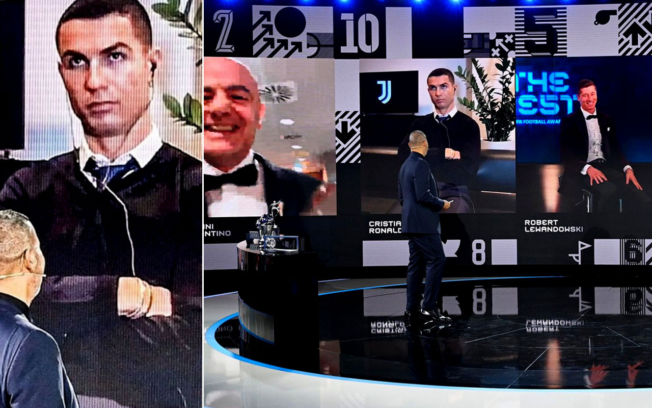 Yılın futbolcusu Lewandowski seçildi Ronaldo'nun bakışları olay oldu