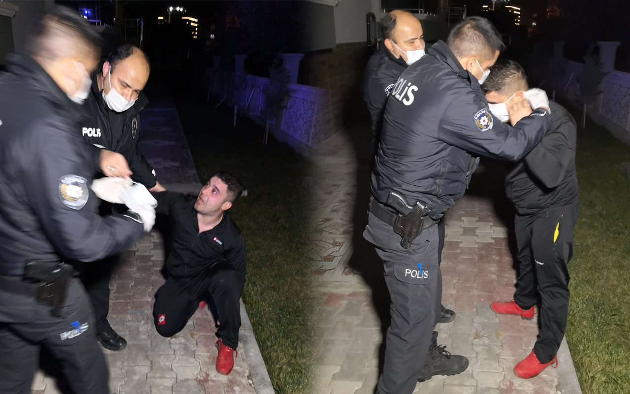 Aksaray'da polisin elini tuttu, ağlayarak yalvardı: Mezara götürün