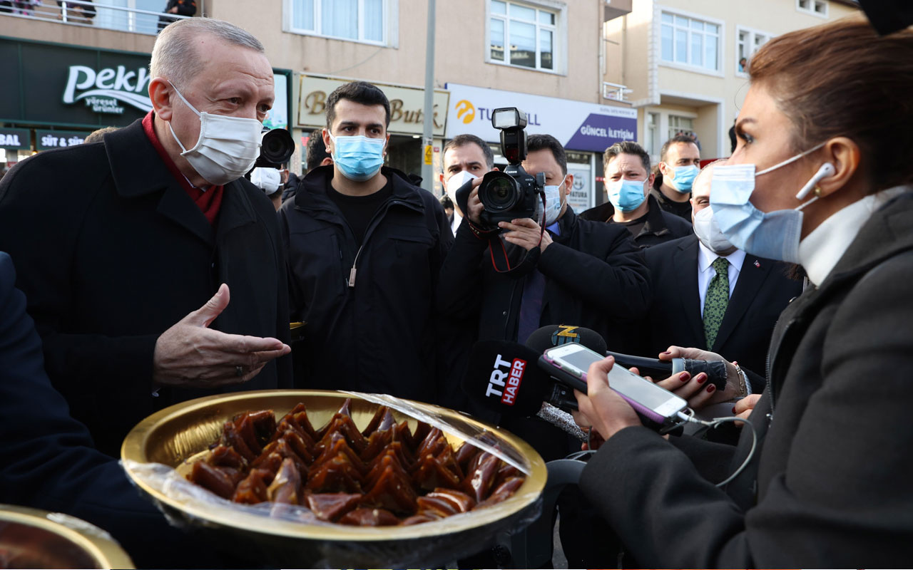 Cumhurbaşkanı Erdoğan 'Bununla beslenin size covid movid bulaşmaz" deyip dağıttı