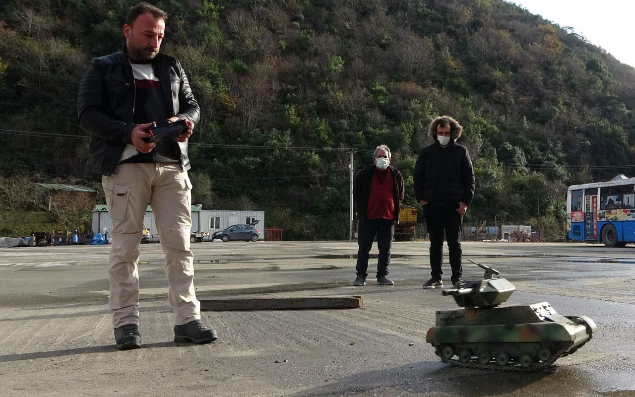Trabzonlu usta hurda parçalarıyla tank üretti! Ateşleme sistemi bile kurmuş