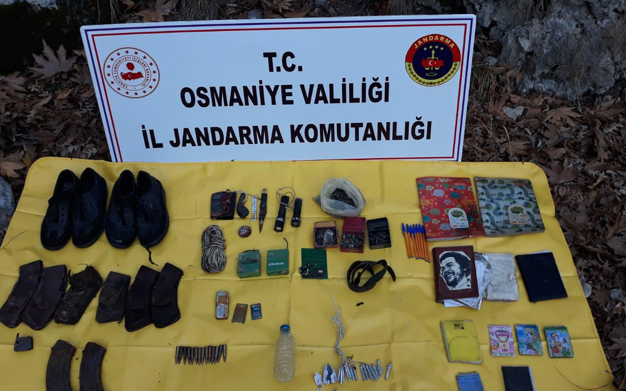 Amanoslar'da PKK'nın mühimmat ve patlayıcıları ele geçirildi