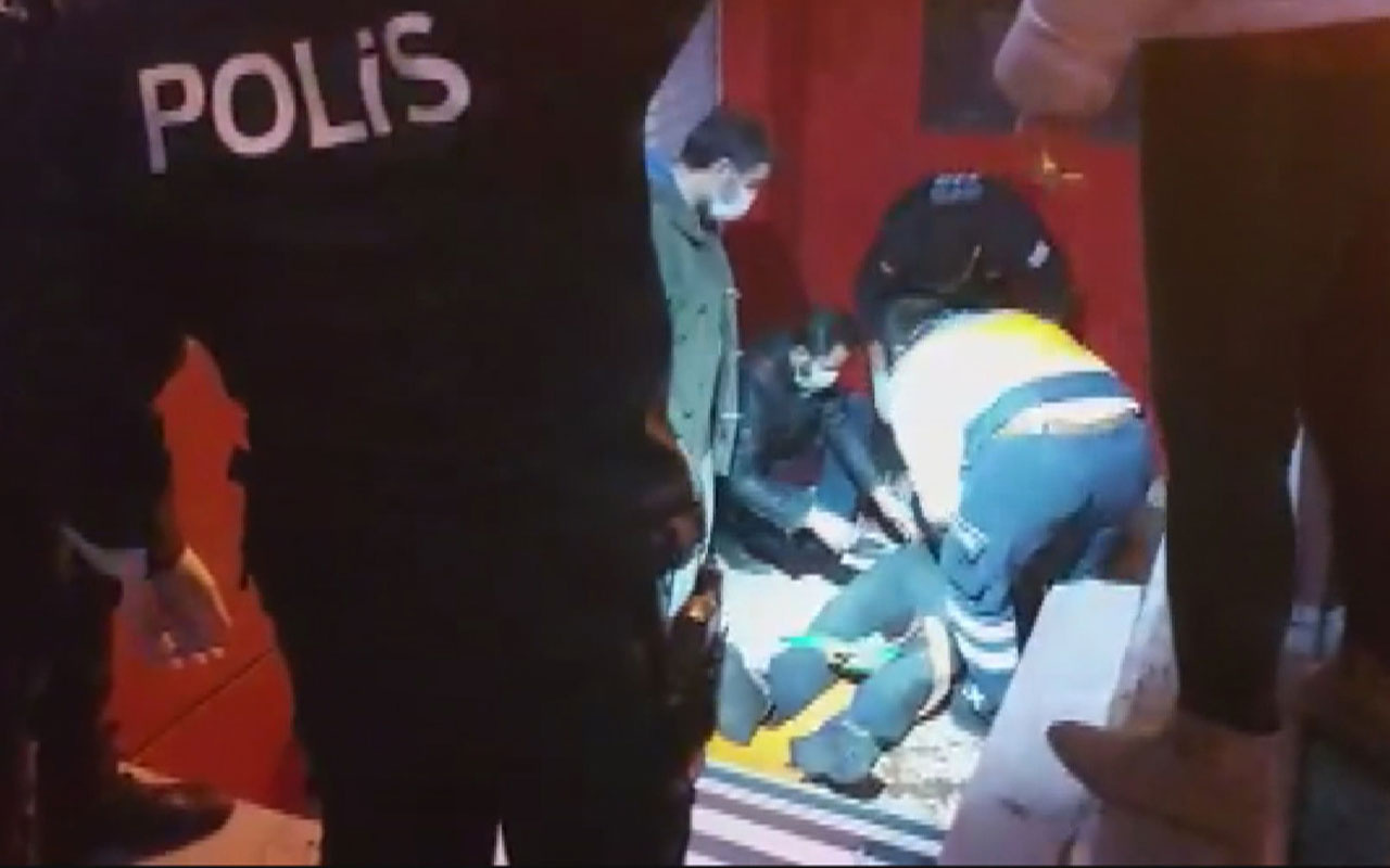 Güngören'de kahvehane baskınında kaçmak isteyen kişi 4 metreden düşerek yaralandı