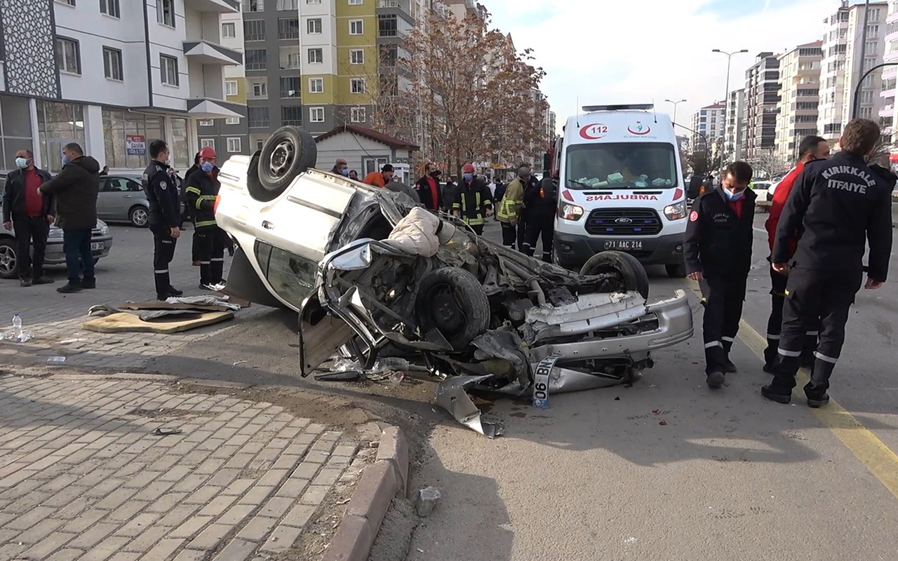 Kırıkkale'de feci kaza kameraya yansıdı