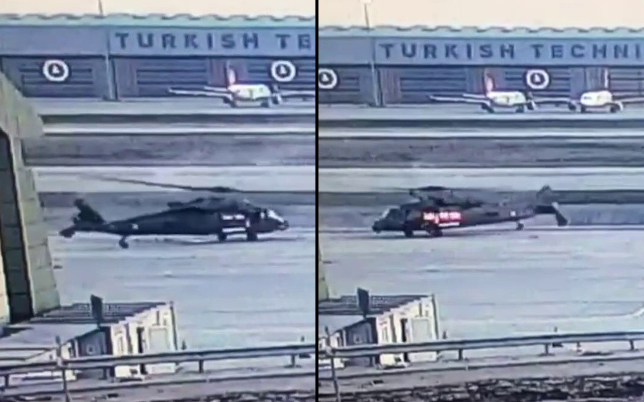 İstanbul'da helikopter yakıt ikmali sırasında direğe çarptı! Korku dolu anlar kamerada