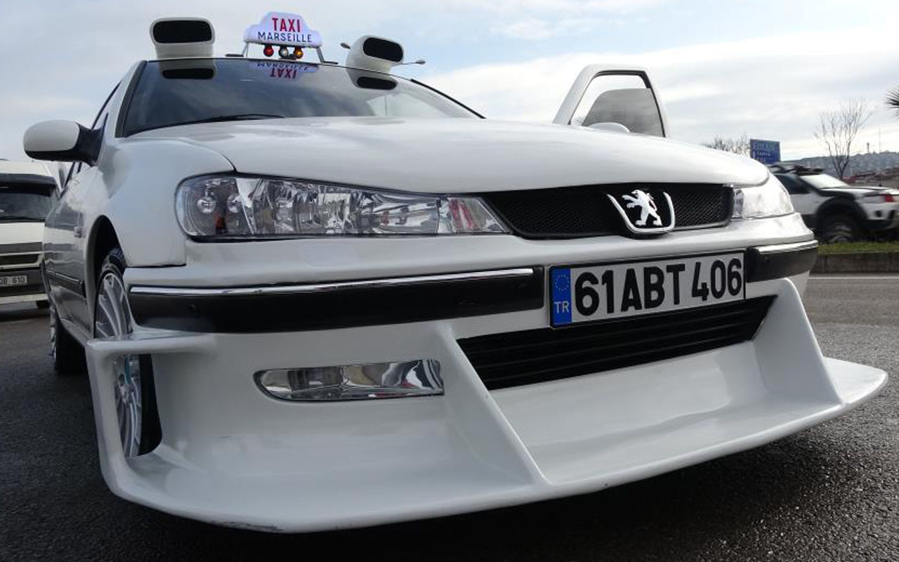 Trabzon'da 'Taksi' filminin arabasını görenler şaştı kaldı! Etkilendi aynısını yaptı