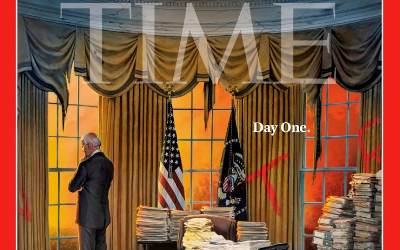 ABD'de Time dergisinin Joe Biden kapağı gündeme bomba gibi düştü