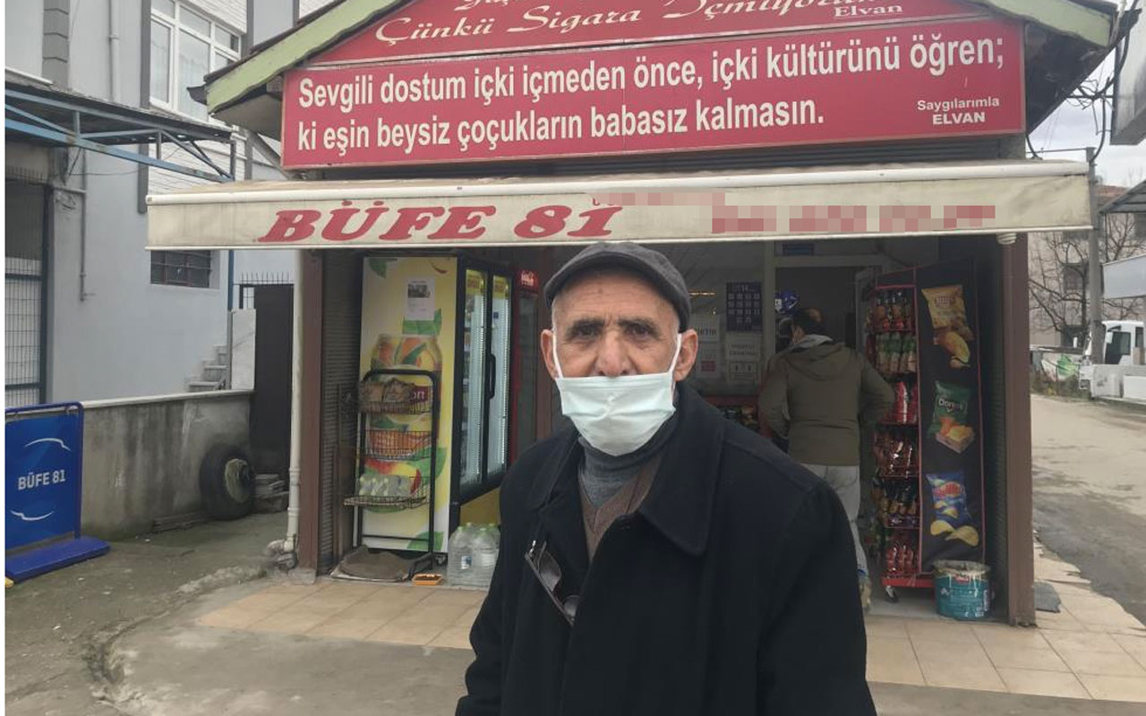 Düzce'de bu büfede derdi olana alkol satılmıyor