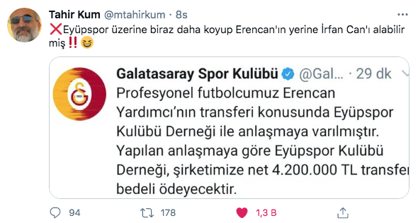Galatasaray Da Erencan Yardimci Eyupspor A Gitti Ortalik Ayaga Kalkti Internet Haber
