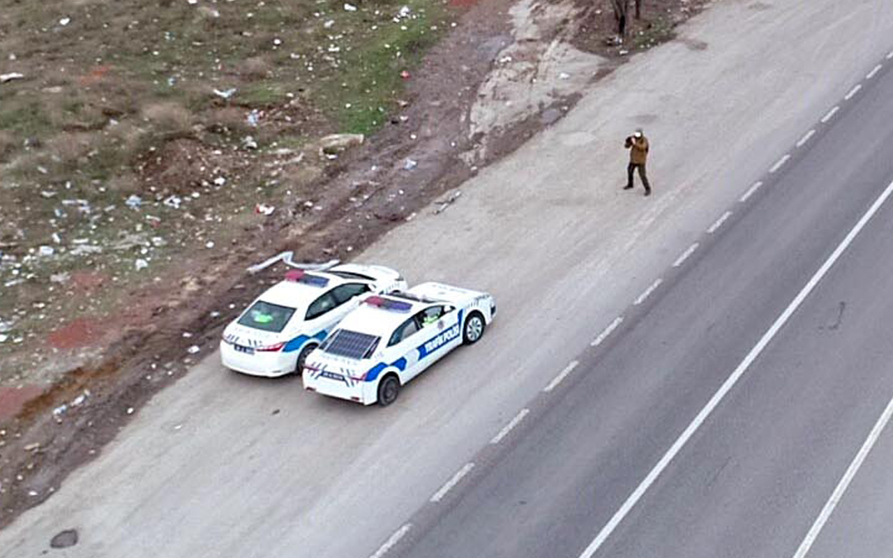 Trafikte bir ilk! Eskişehir'de yol kenarında gören bir daha bakıyor