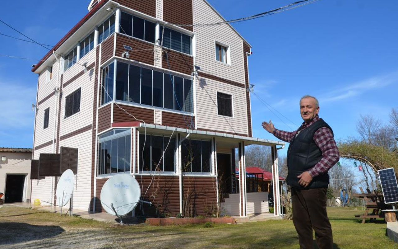 Ordu'da ilk başta ağaçların üzerine monte etti! 15 yıldır elektriğe para vermiyor