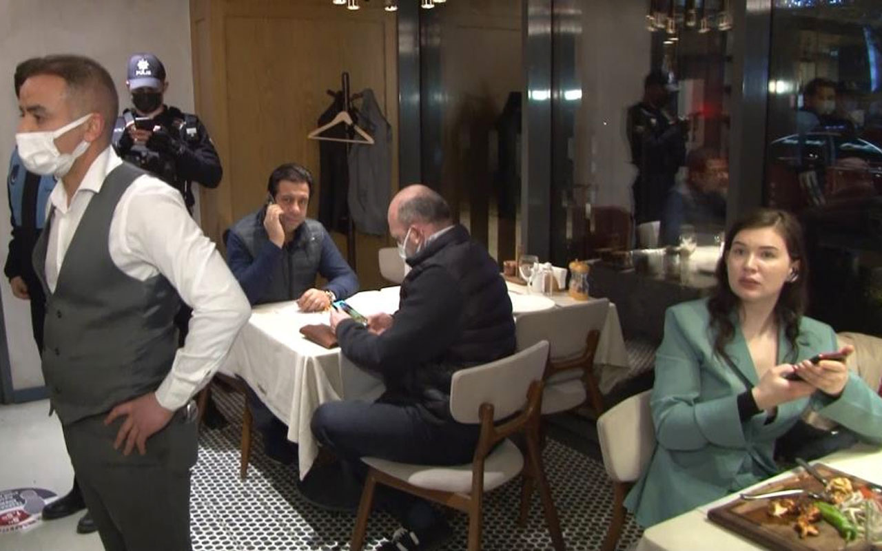 Ümraniye'de otel restorantına sosyal mesafe ve maske baskını