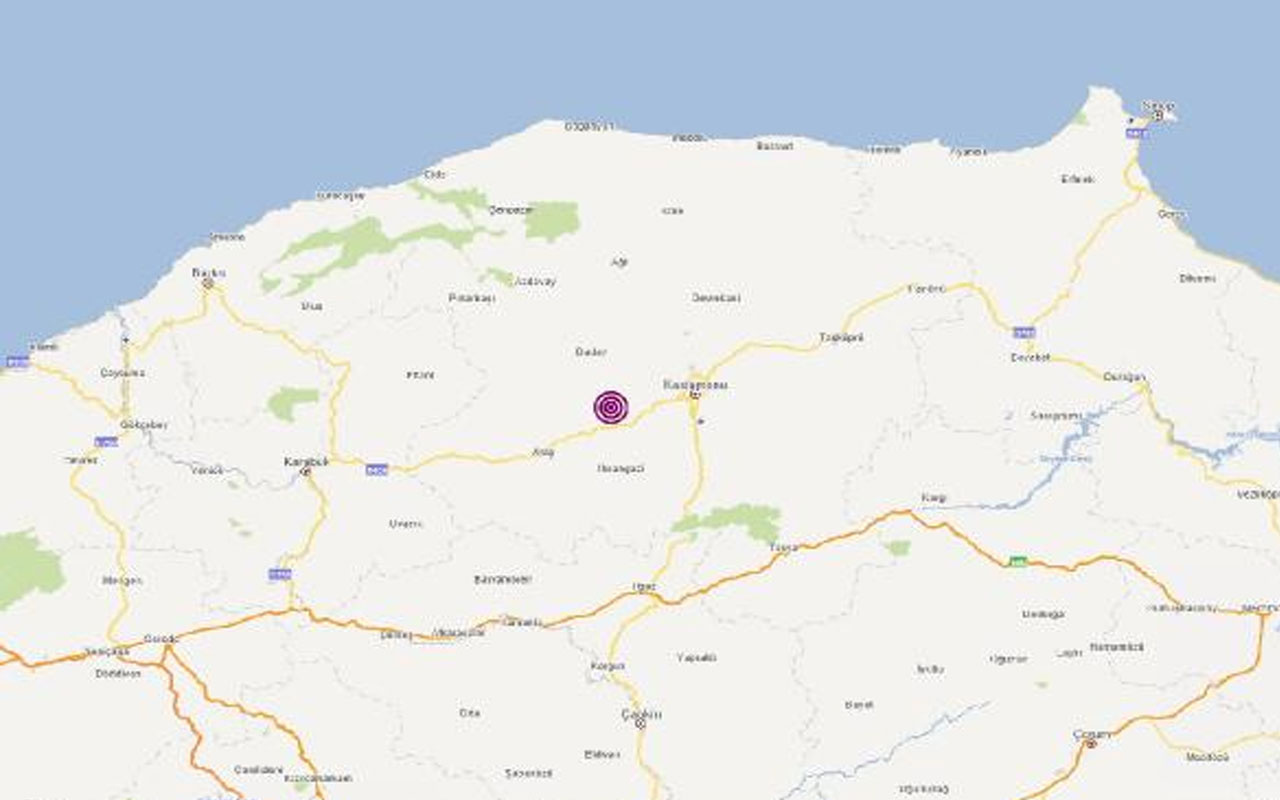 Kastamonu'da 4.5 büyüklüğünde deprem! AFAD duyurdu