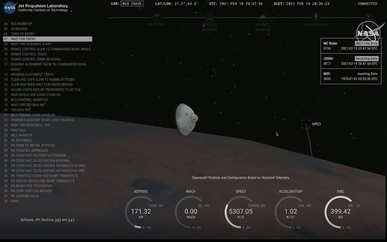 NASA'nın uzay aracı Perseverance Mars'a sorunsuz iniş yaptı