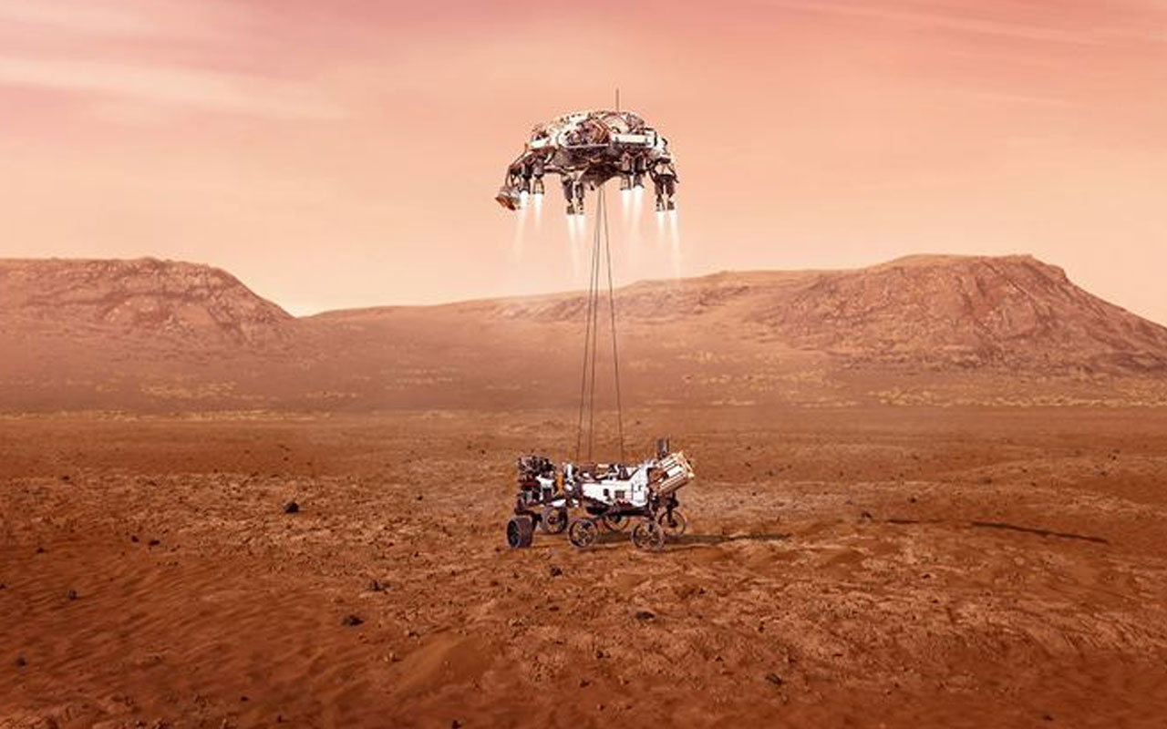 "Perseverance" adlı keşif aracının Mars yüzeyine inmesi