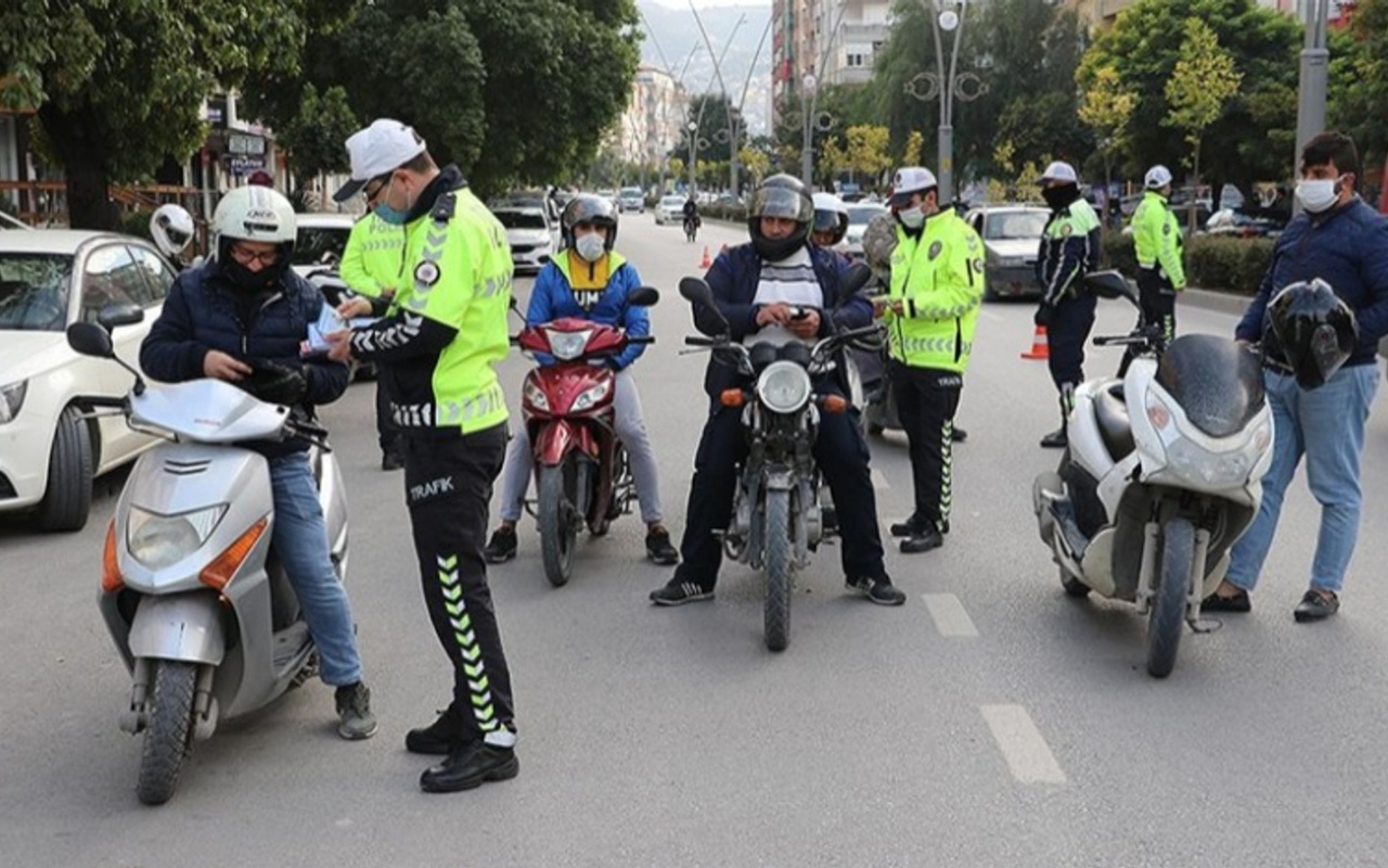 81 ilde eş zamanlı motosiklet ve motorlu bisiklet denetimi gerçekleşti