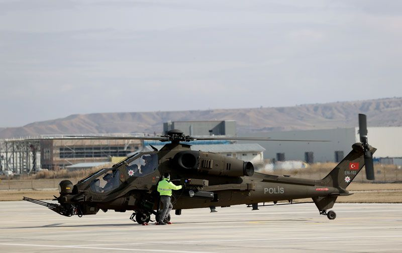 Emniyet Genel Müdürlüğünün ilk T129 Atak helikopteri teslim edildi