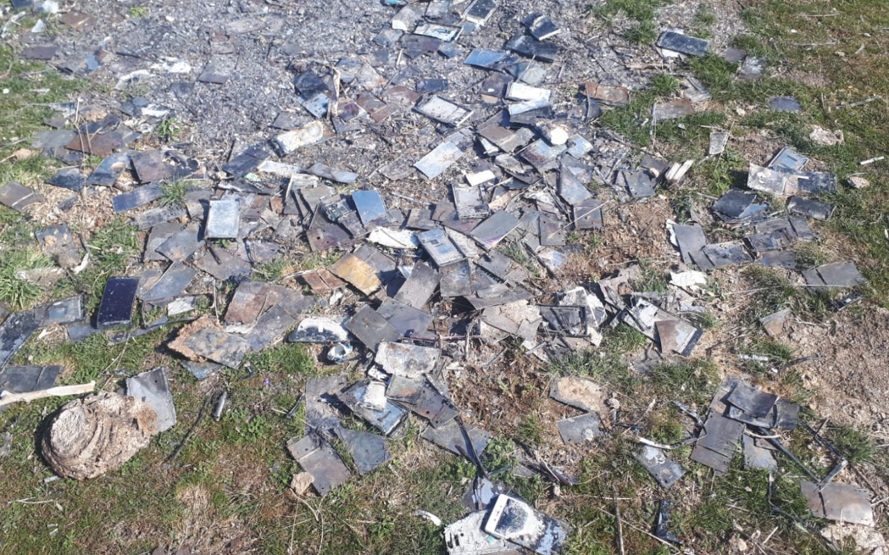Kayseri'de yakılmış bin adet cep telefonu bulundu