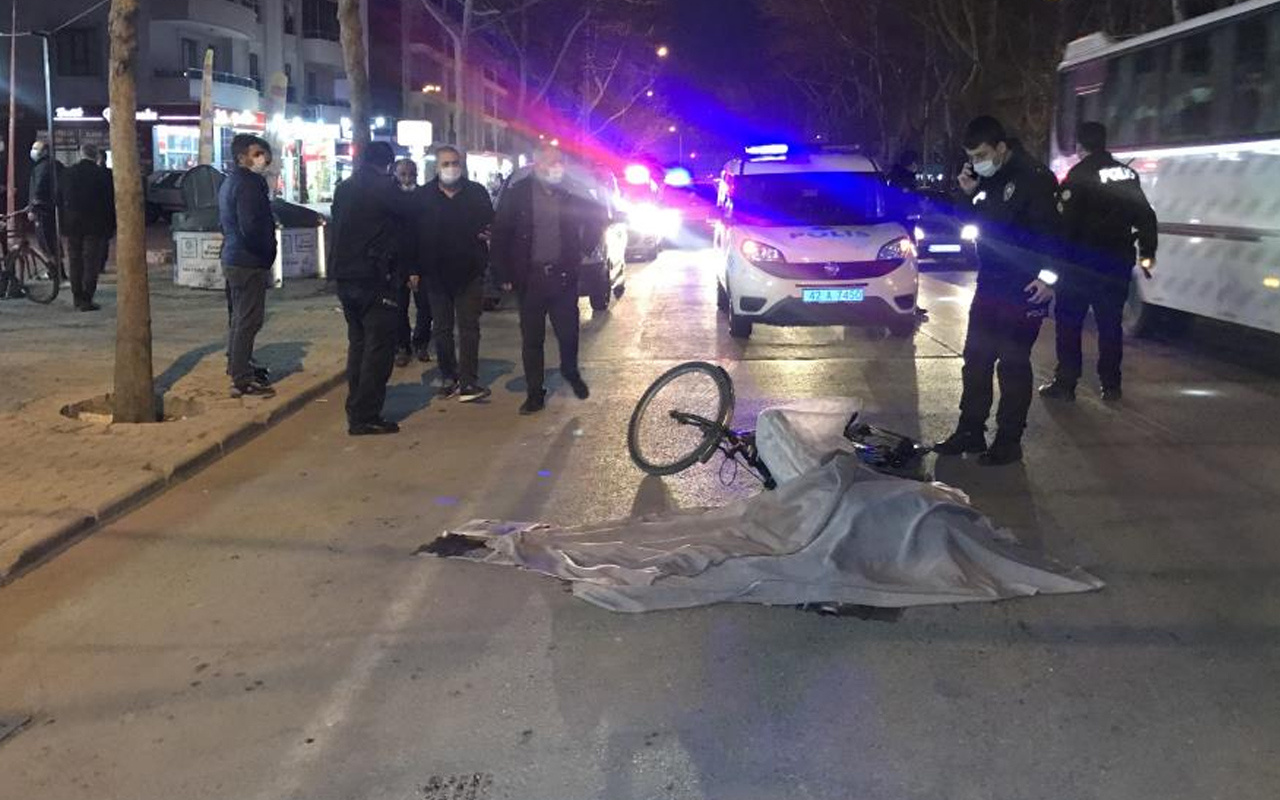 Konya'da otomobile çarpan bisiklet sürücüsünü kamyonet ezdi