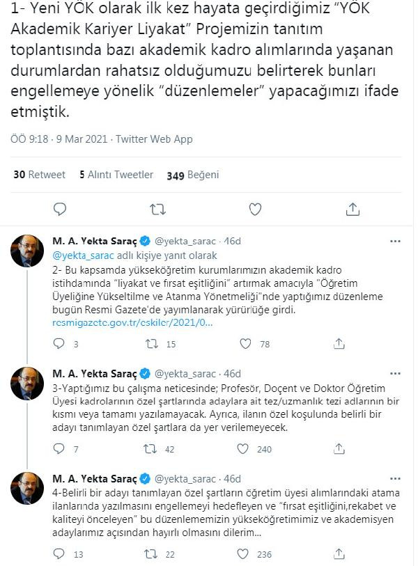 YÖK�ten, akademisyen alımlarında �kişiye özel� ilana son veren