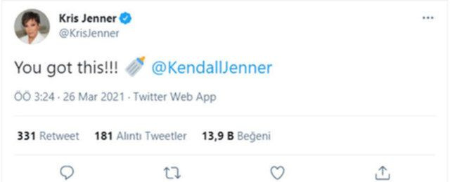 Kendall Jenner hamile mi annesi Kris Jenner'ın tweeti kafaları karıştırdı!
