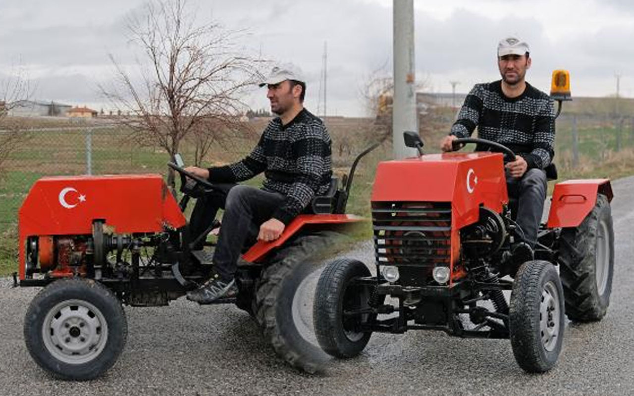 Konya'da hurda parçalarından yaptı! Mini traktör normal traktörün yapamadığını yapıyor