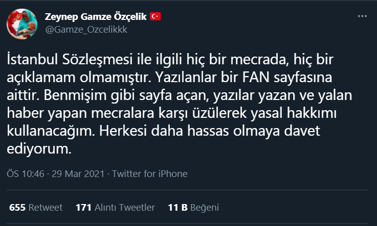 Gamze Özçelik'ten İstanbul Sözleşmesi açıklaması! 'Yasal haklarımı kullanacağım'