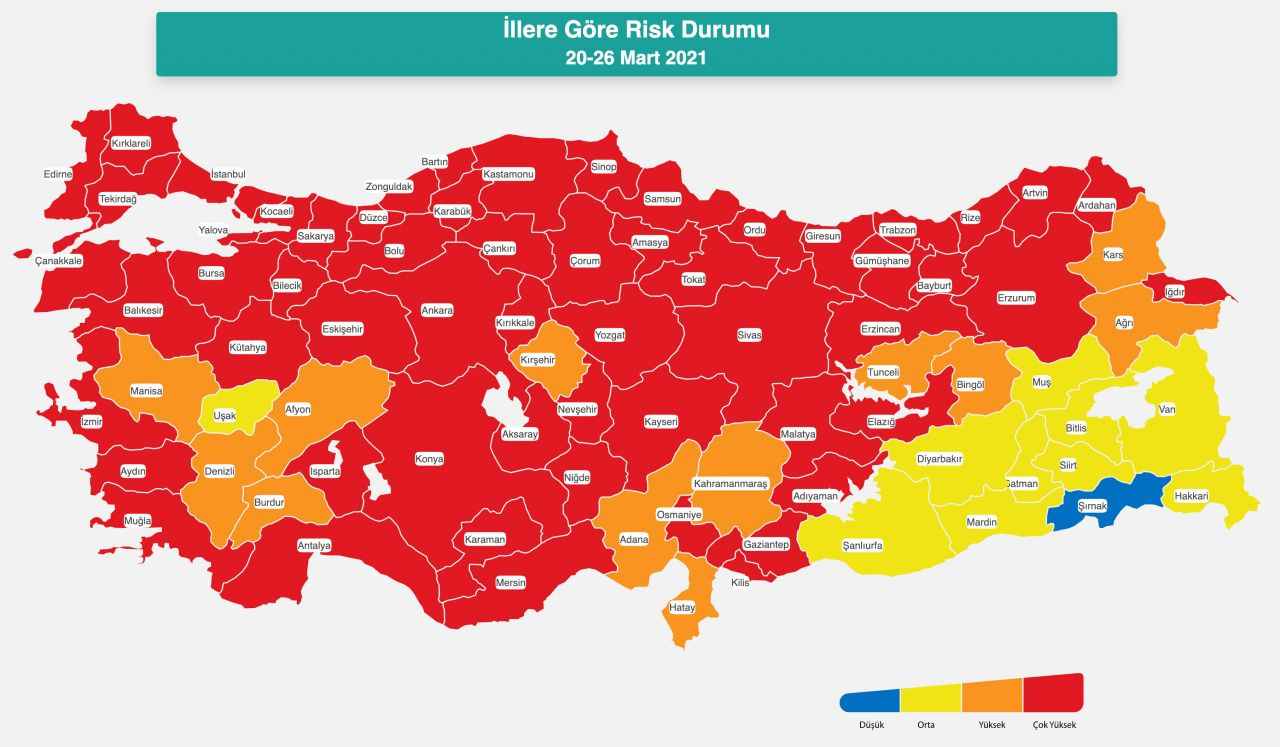 İstanbul'da korona 6 kat arttı! Haritada mavi il kalmadı günlük vaka sayısında yeni rekor