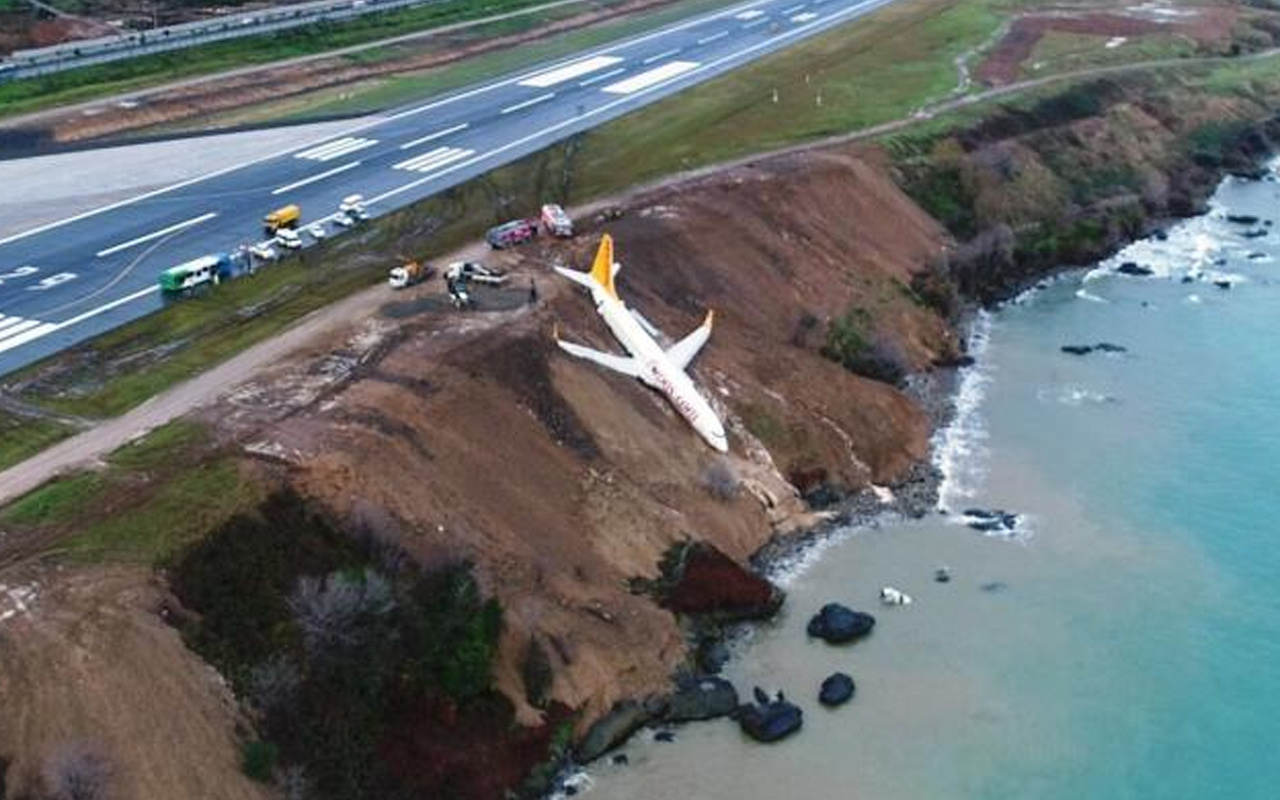 Trabzon'da pistten çıkan yolcu uçağı pide salonu olacak